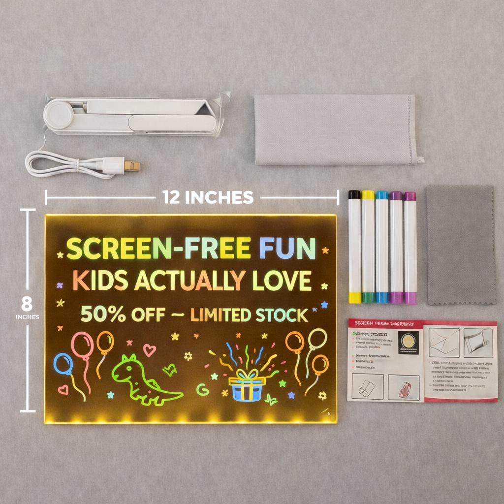 Glow Sketch Pad™         The Light-Up Pad Kids Love