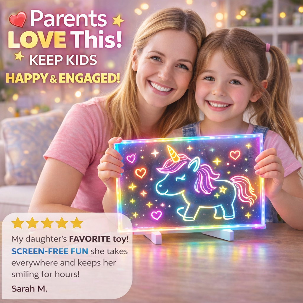 Glow Sketch Pad™         The Light-Up Pad Kids Love