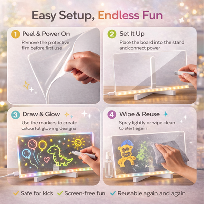Glow Sketch Pad™         The Light-Up Pad Kids Love